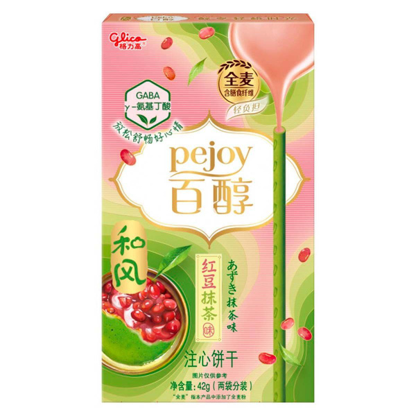 Бисквитные палочки Glico Pocky Pejoy Red Bean Matcha со вкусом красной ...