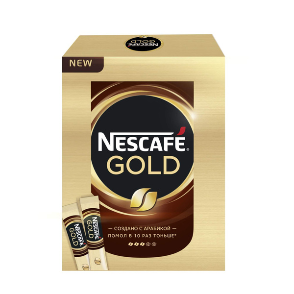 Кофе растворимый NESCAFE Gold (Нескафе Голд), Стик, 2 гр., 10 штук ...