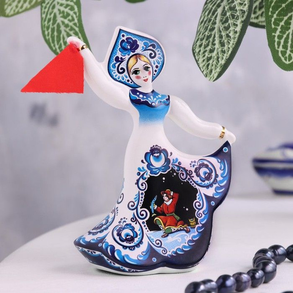 Сувенир кукла, гжель, 11 см, керамика - купить Сувенир по выгодной цене ...