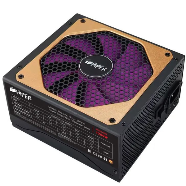 Блок питания для ПК 1200 Ватт/ PSU HIPER HPG-1200FM купить на OZON по ...