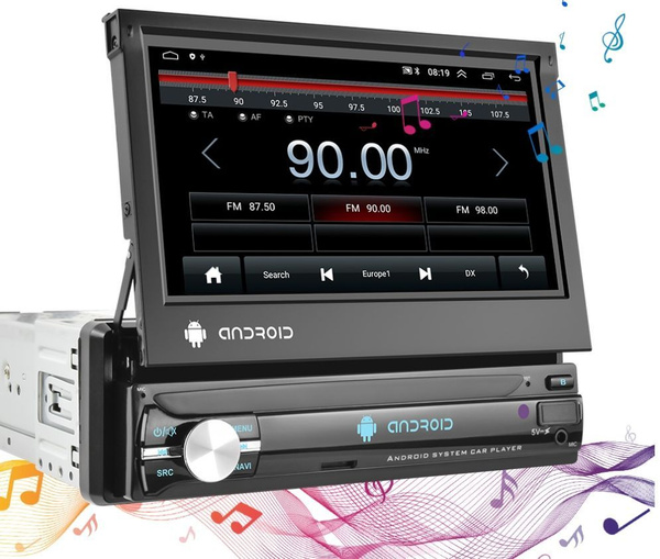 Автомагнитола 1din с Android 2х32 с выдвижным экраном 7" (Bluetooth ...