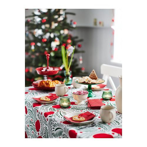 IKEA VINTERFINT скатерть, с разноцветными узорами, 145x240 см - купить ...