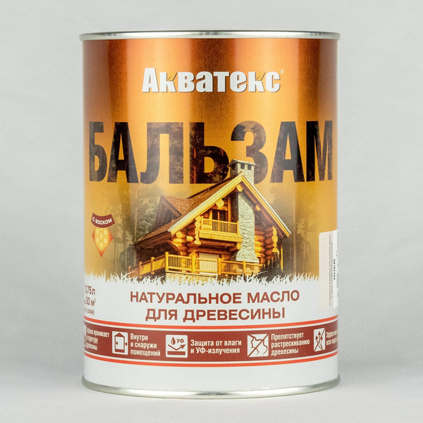 Натуральное масло для древесины 0,75 л., Акватекс - бальзам, иней ...