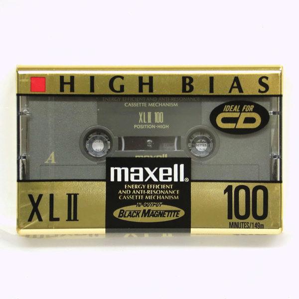 MAXELL"XLII-S100 BLACK MAGNETITE" top cassettes type II💥 (Neuf avec