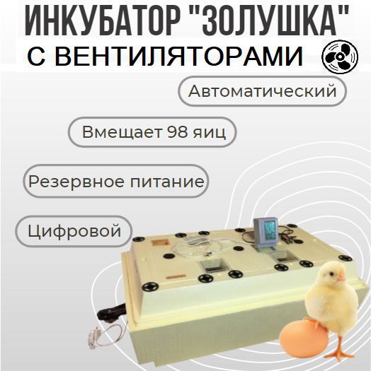 Инкубатор с вентиляторами Золушка-2020 автоматический - купить с ...
