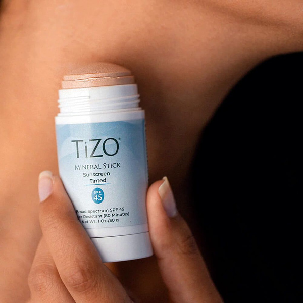 Tizo Mineral Stick Tinted SPF 45 – Getönte Sonnencreme Für Frauen, 1 Oz (30 Ml), Wasserabweisend