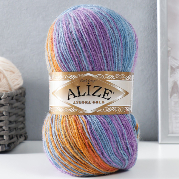 Ангора голд батик (Angora gold batik) пряжа Alize 20% шерсть 80%акрил ...