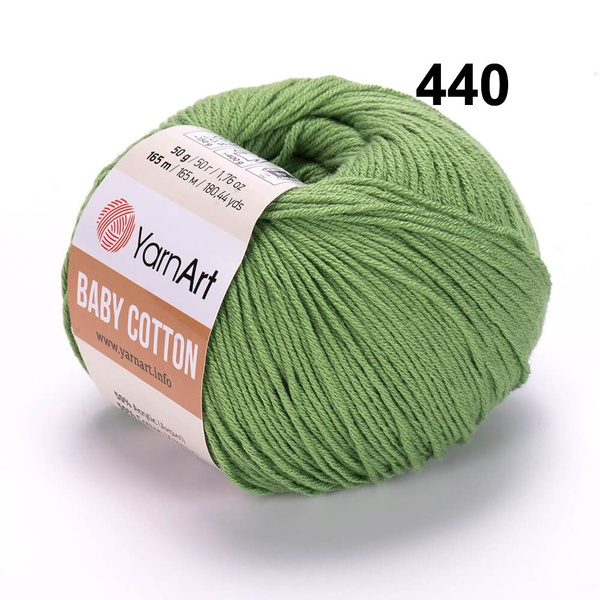 Пряжа для вязания гипоаллергенная YarnArt Baby Cotton 50 г., 165 м., 50 ...