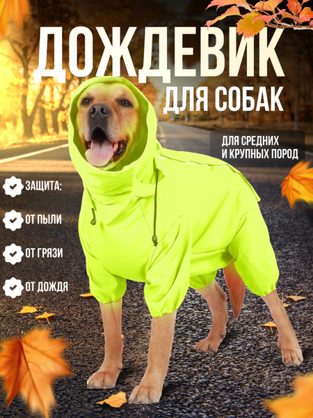 Дождевик для собак средних и крупных пород - купить с доставкой по ...