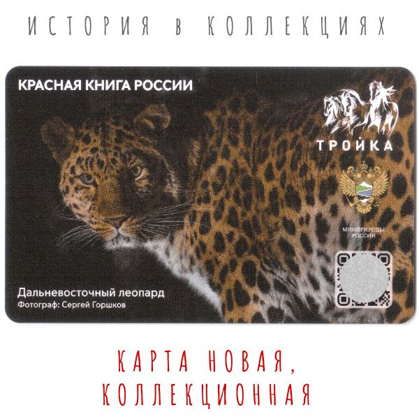 Транспортная карта метро - Дальневосточный Леопард. Красная Книга России. Коллек