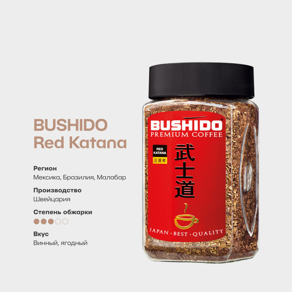 Кофе растворимый BUSHIDO Сублимированный 100г. 1шт. - купить с ...