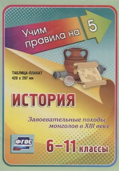 История. Завоевательные походы монголов в XIII веке. 6-11 классы ...