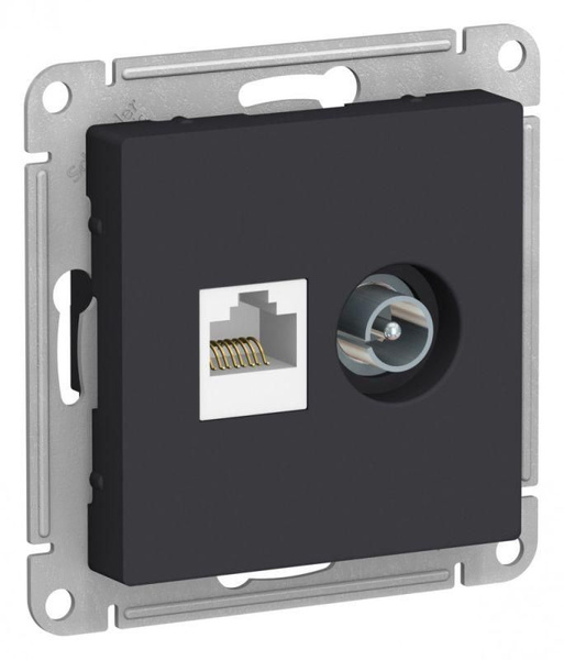 Розетка компьютерная + телевизионная 2-м AtlasDesign RJ45 кат.5E + TV ...