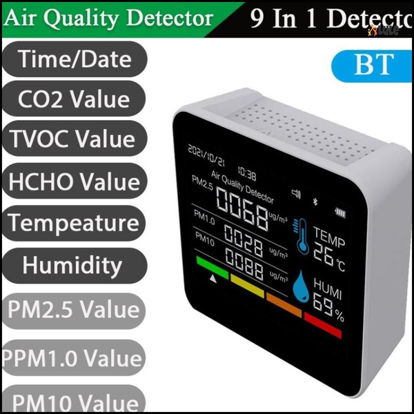 Датчик углекислого газа время / дата TVOC HCHO PM2.5 PM1.0 PM10 ...