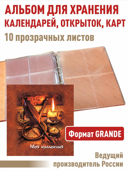 Альбом "Моя коллекция" с 10 листами для хранения коллекционного ...