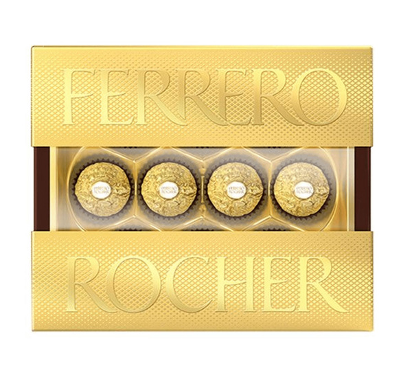 Конфеты Ferrero Rocher молочные из крема и лесного ореха, 125 гр ...