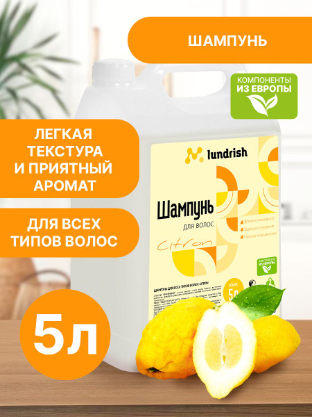 Шампунь для волос Lundrish 5 литров - купить с доставкой по выгодным ...