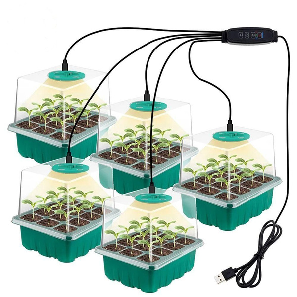 Мини парник для рассады на подоконник пластиковый, 5 комплектов по 12 ...