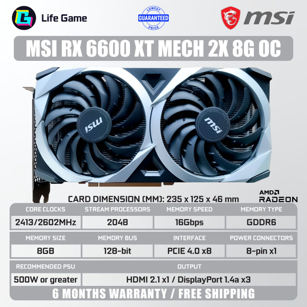 Видеокарта AMD Radeon RX 6600 XT, 8 ГБ GDDR6 - купить по низким ценам в ...