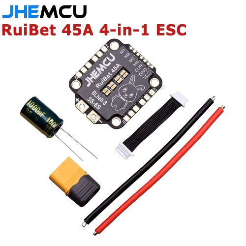 Регулятор скорости JHEMCU RuiBet 45A BLHELI_S 4in1 без щетки ESC 3-6S ...