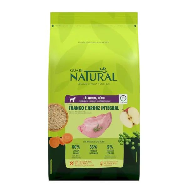 Guabi Natural Adult Dog Medium Chicken And Brown Rice Сухой Корм Гуаби ...
