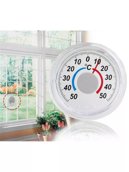 Термометр оконный уличный, Биметаллический (-50+50С) круглый купить по ...
