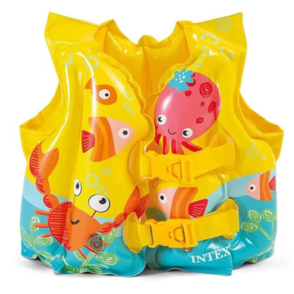 Жилет для плавания детский INTEX Deluxe Swim на 3-6 лет, 50 Х 47 см ...