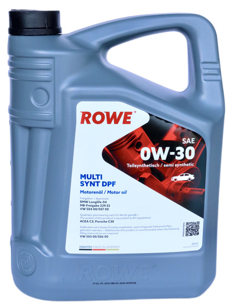 Масло моторное ROWE 0W-30 Синтетическое - купить в интернет-магазине ...