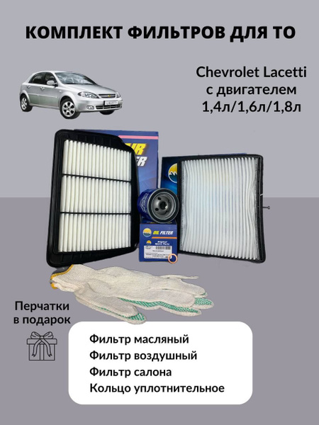 Комплект фильтров для ТО шевроле лачетти chevrolet lacetti - купить с ...