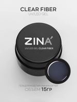 ZINA ,Гель с волоконом Clear Fiber - 15 грамм, UV-LED гели. ZINA