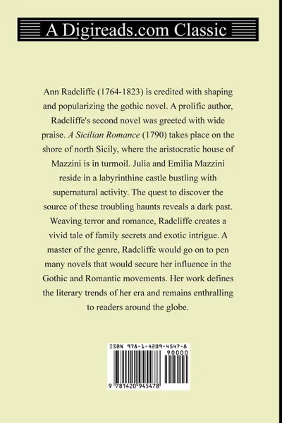 Обложка книги A Sicilian Romance, Ann Ward Radcliffe