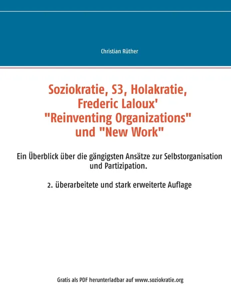 Обложка книги Soziokratie, S3, Holakratie, Frederic Laloux' 