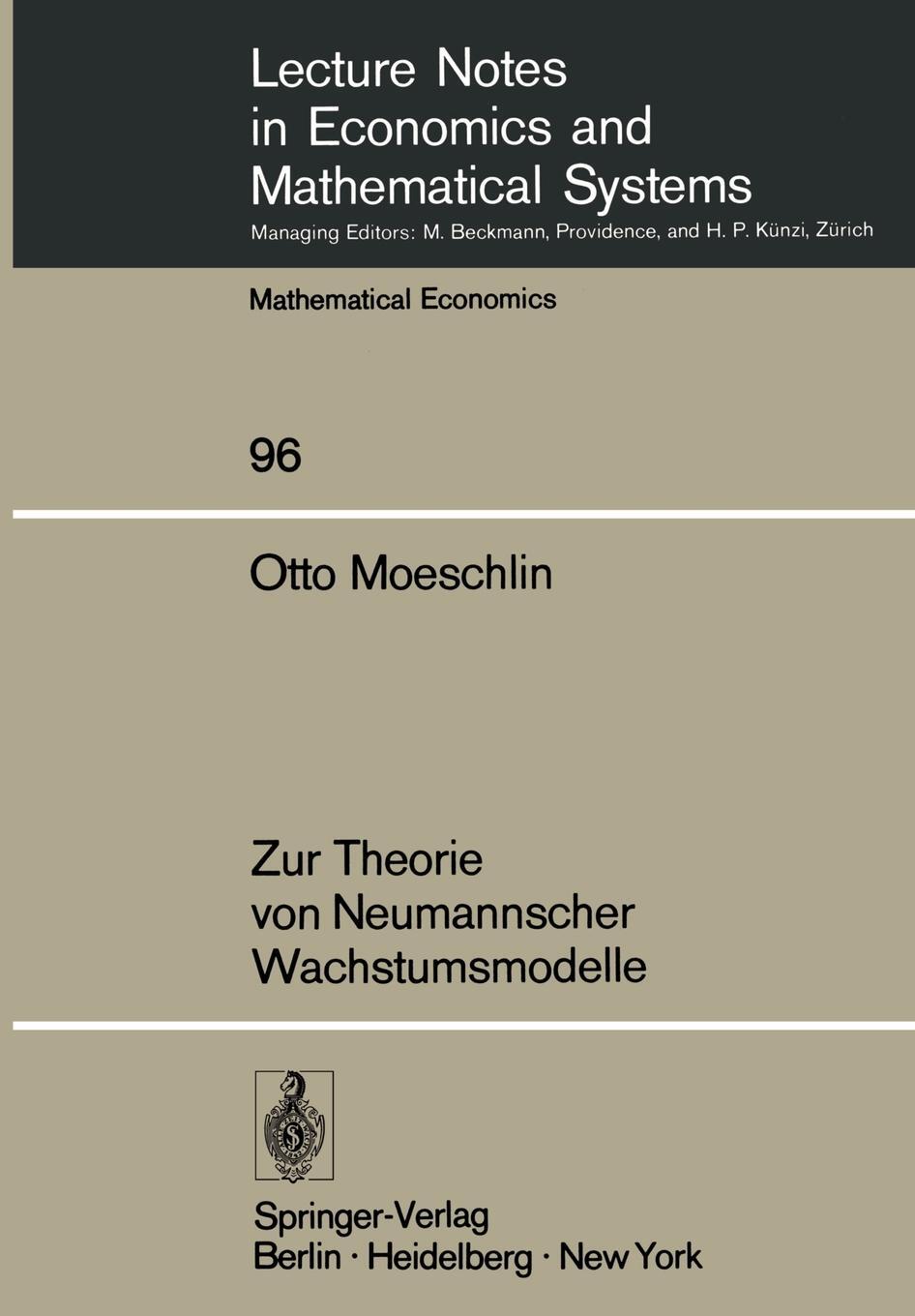 фото Zur Theorie von Neumannscher Wachstumsmodelle