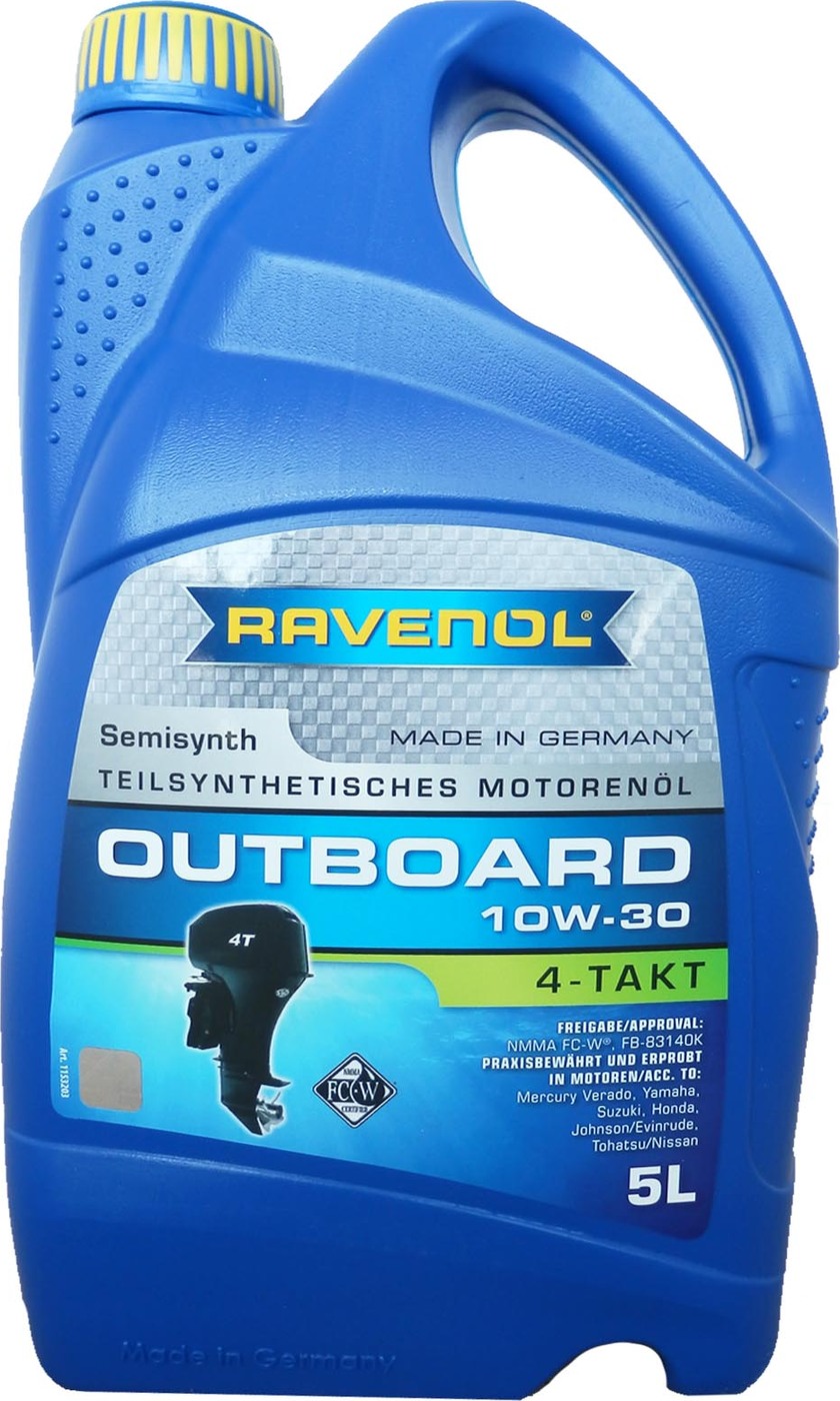 фото Моторное масло для 4-T лодочных моторов RAVENOL Outboardoel 4T SAE 10W-30 (5л)