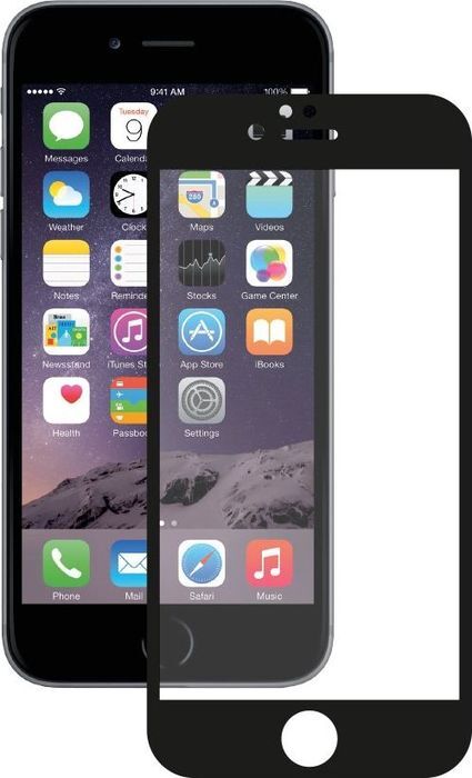 фото Защитное стекло 3D для Apple iPhone 6/6S, 0.3 мм, черное, Deppa