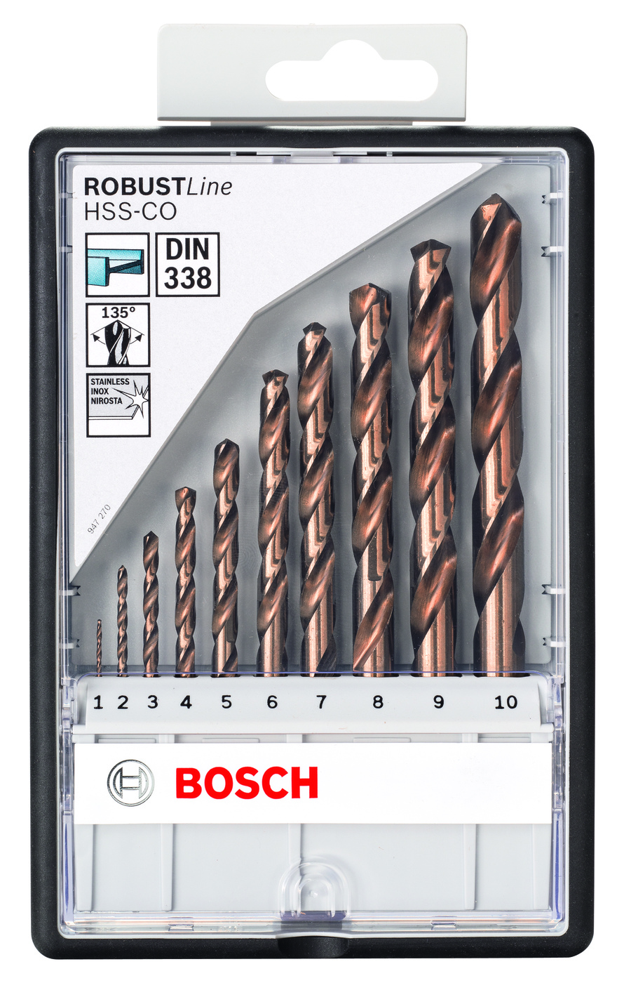 10 СВЕРЛ Bosch HSS-CO 1/2/3/4/5/6/7/8/9/10. RL 2607019925