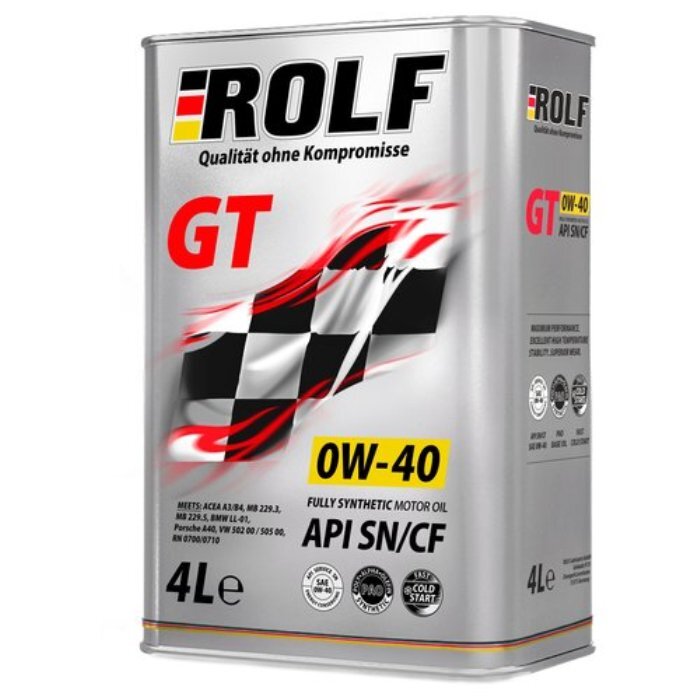 Моторное масло ROLF 0W-40 Синтетическое 4 л