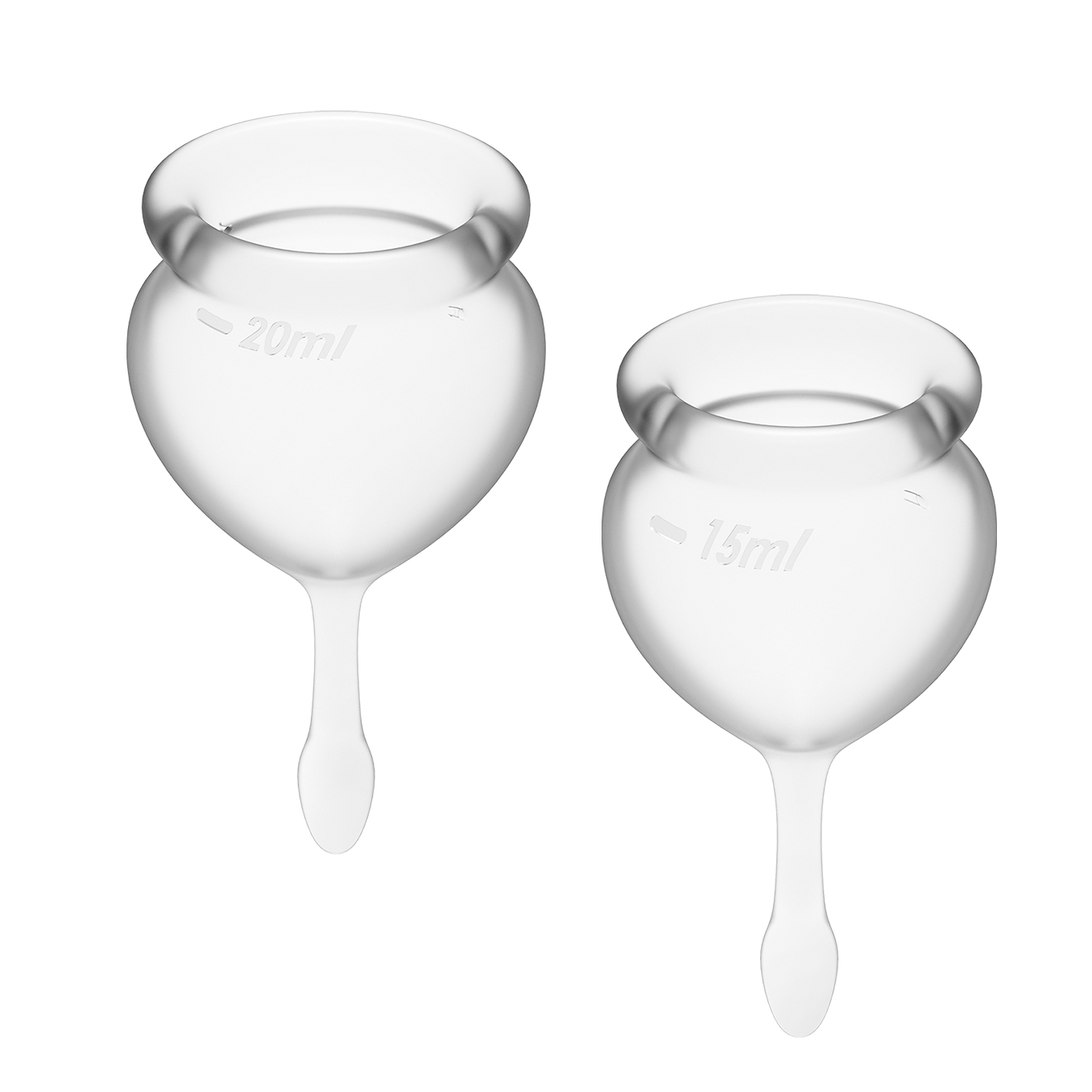 Менструальные чаши Satisfyer Feel Good, 2 штуки, цвет прозрачный ...