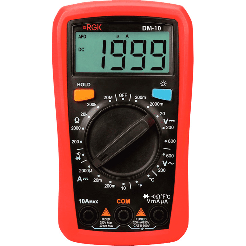 Характеристики Цифровой мультиметр RGK DM-10, подробное описание товара ...