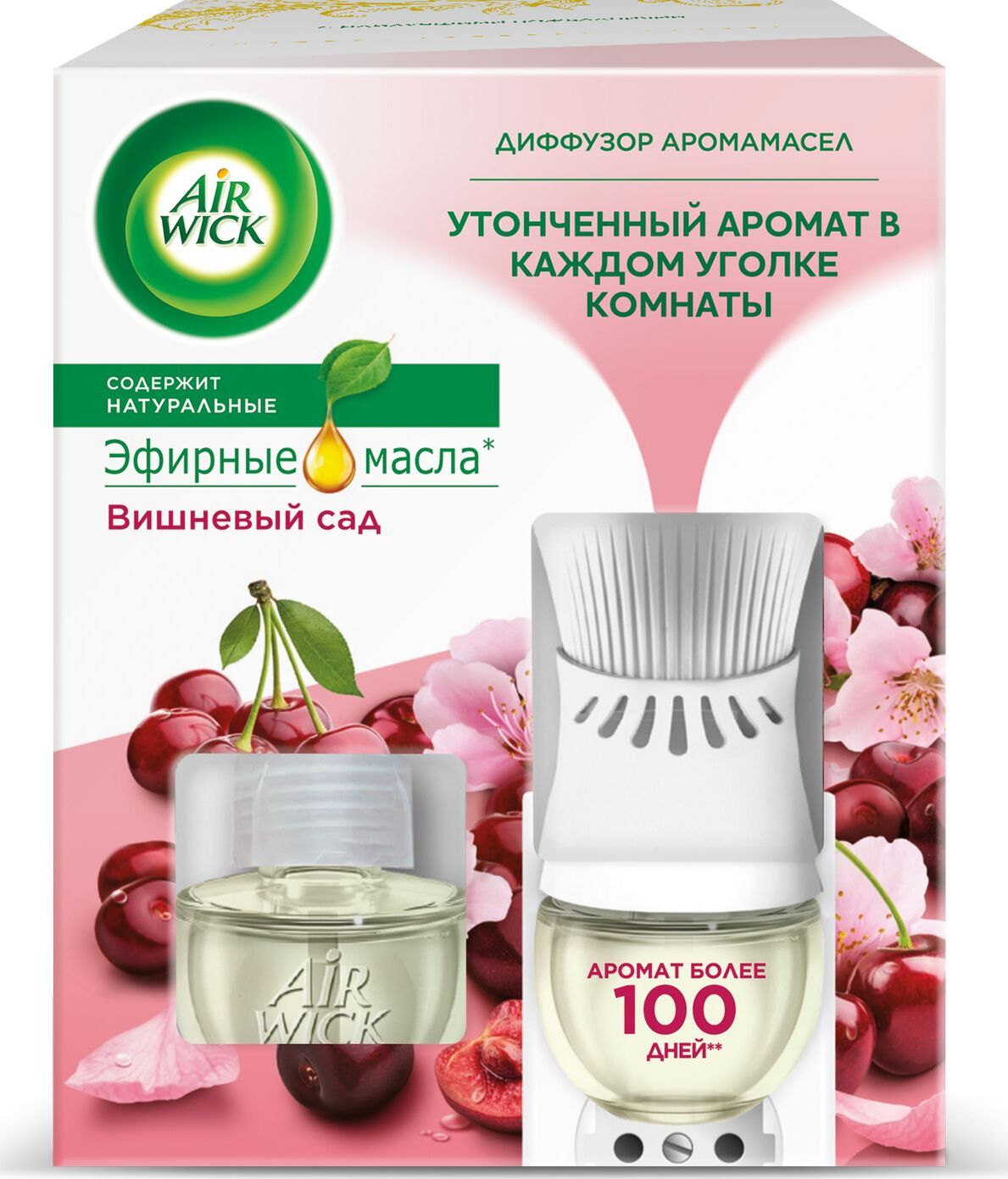 Диффузор аромамасел AirWick в комплекте со сменным флаконом Вишневый ...