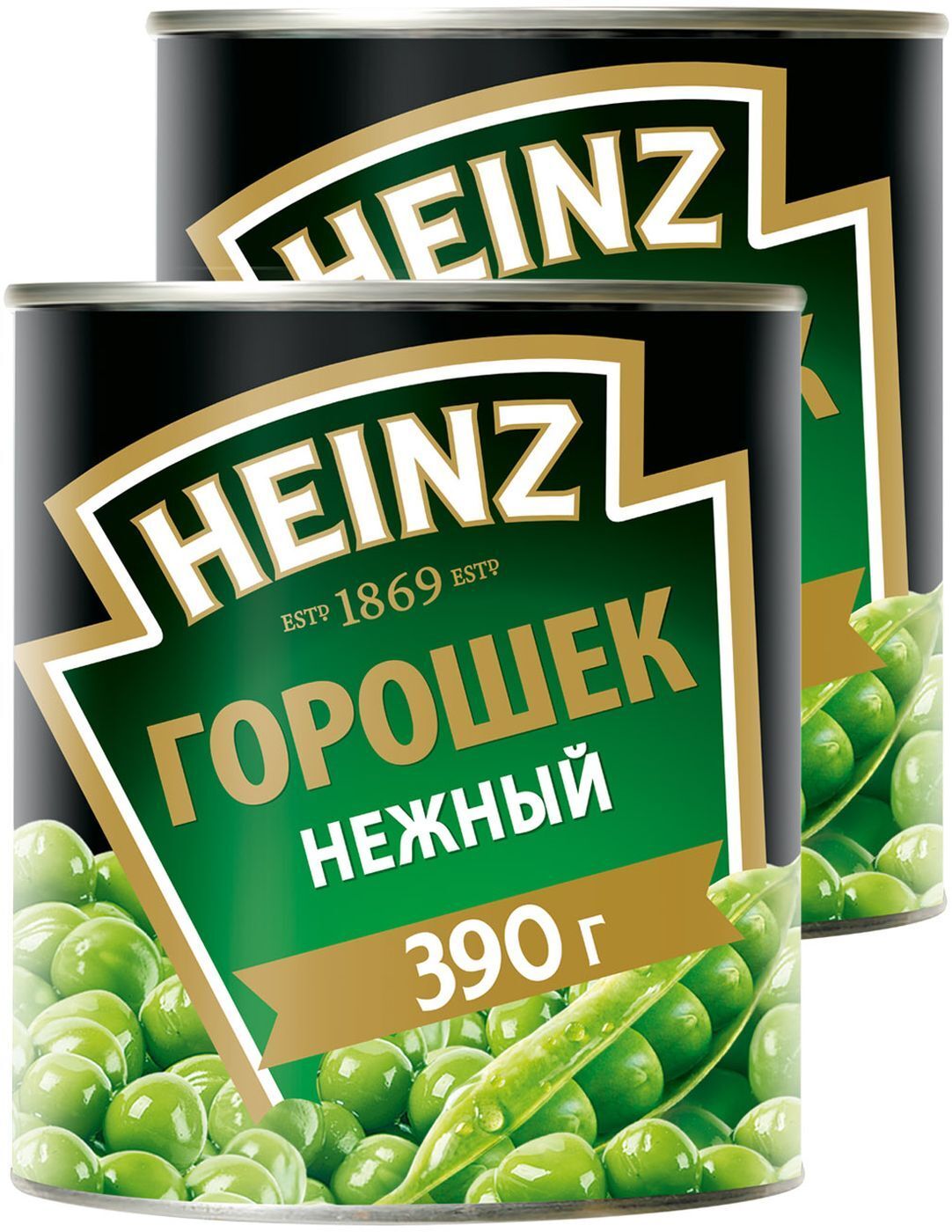 Овощные консервы Heinz Зеленый горошек Нежный, 2 шт по 390 г — купить в ...