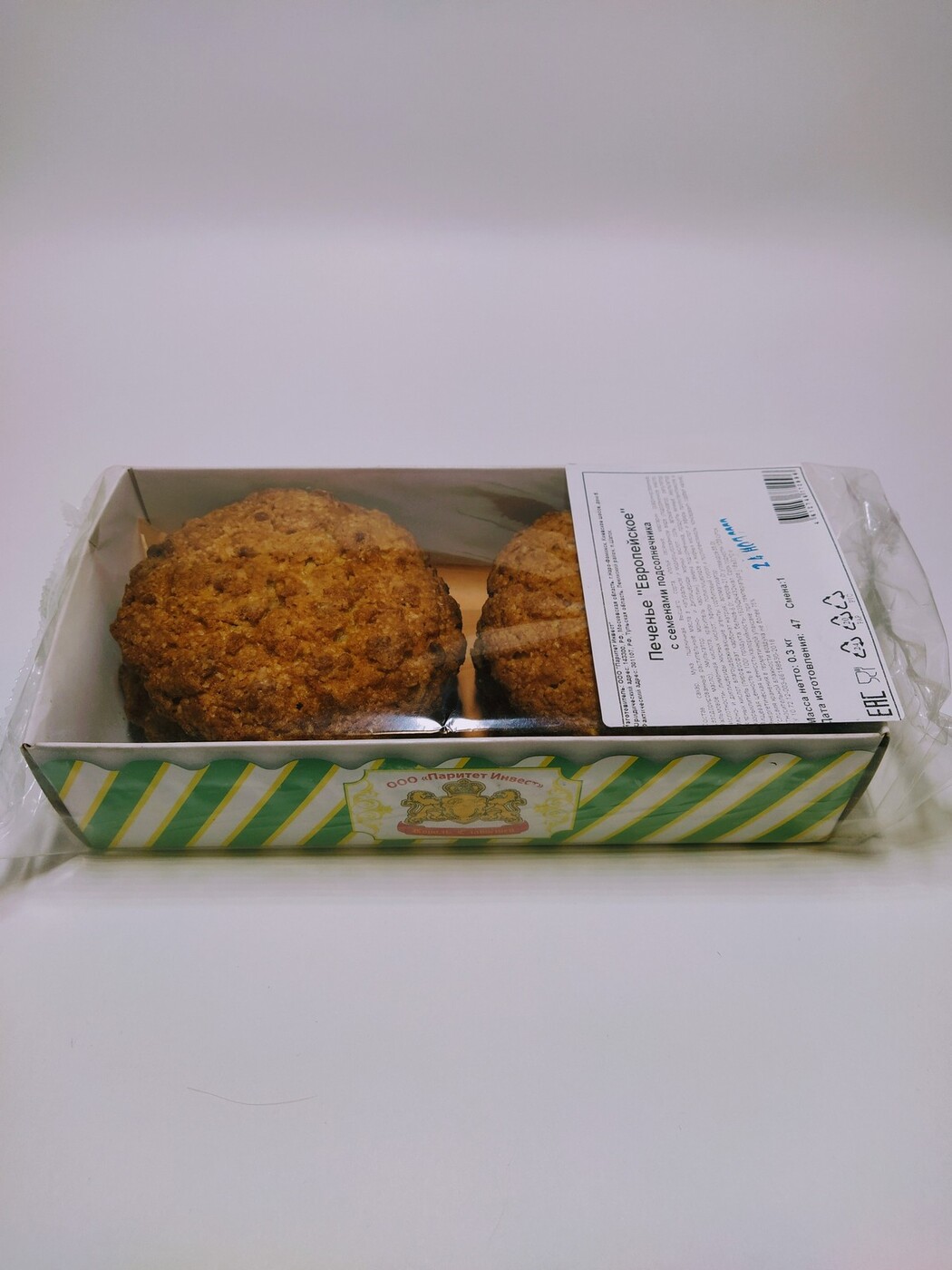 Печенье сдобное "Европейское" с семенами подсолнечника, 0,3 кг — купить ...