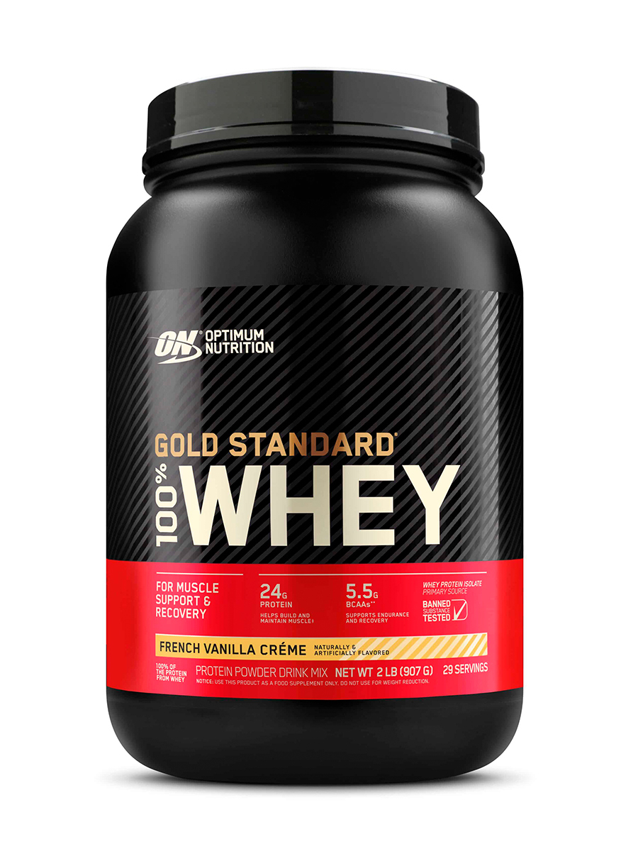 СывороточныйпротеинOptimumNutritionGoldStandard100%Whey907грФранцузскийванильныйкрем