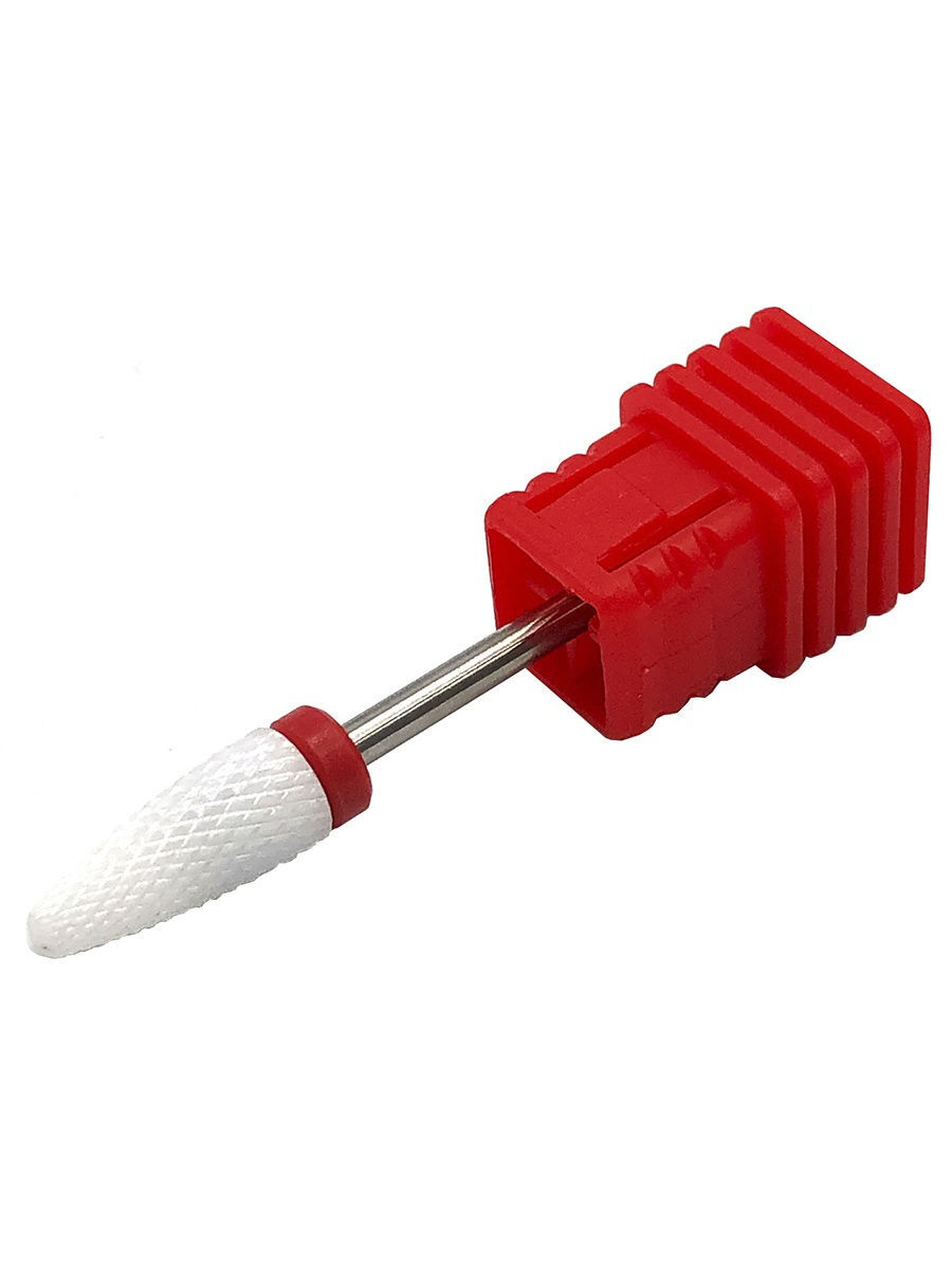 фреза с красной насечкой для маникюра. 104. 080. фреза керамическая "кукуруза" 6мм, черная (xc). 023.