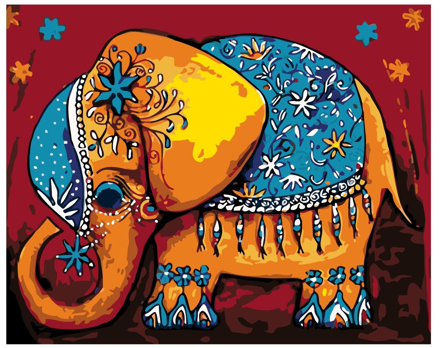Живопись индийский слон