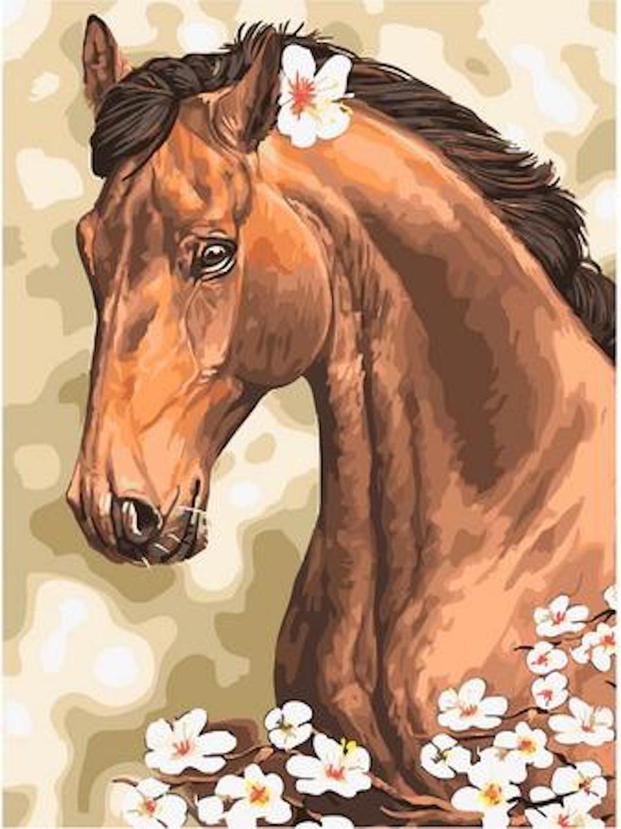 Лошадка открытки. Лошадь в цветах. Коричневая лошадь. Картина лошади. Открытки с лошадками.
