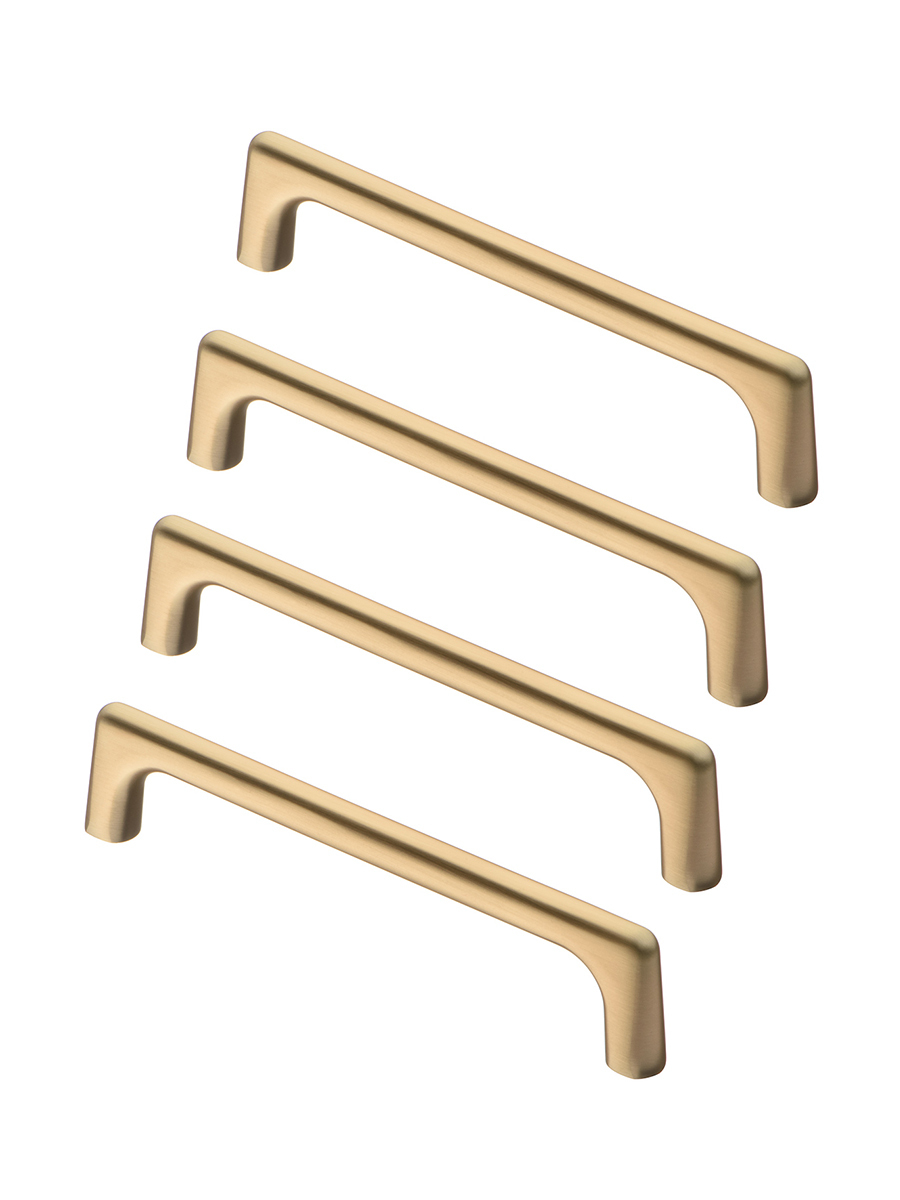 Комплектиз4шт.ручка-скоба,128мм,матовоезолото,S-2390-128BSG