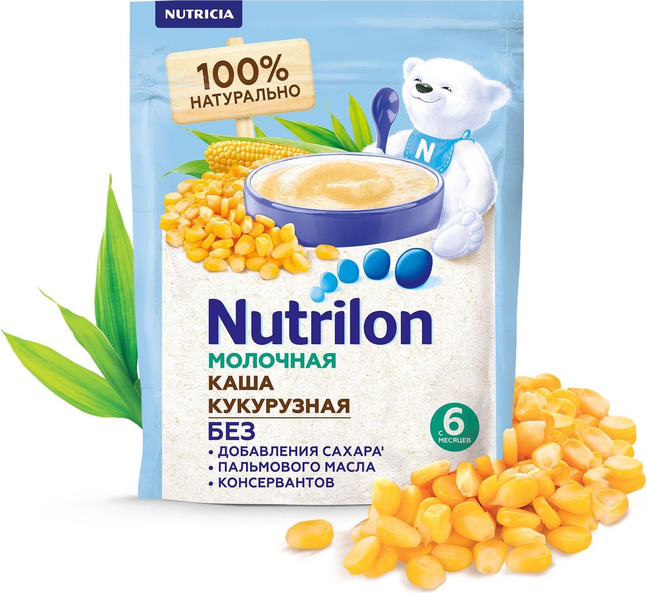 Каша кукурузная детская Nutrilon с 6 месяцев, молочная, сухая, 200 г