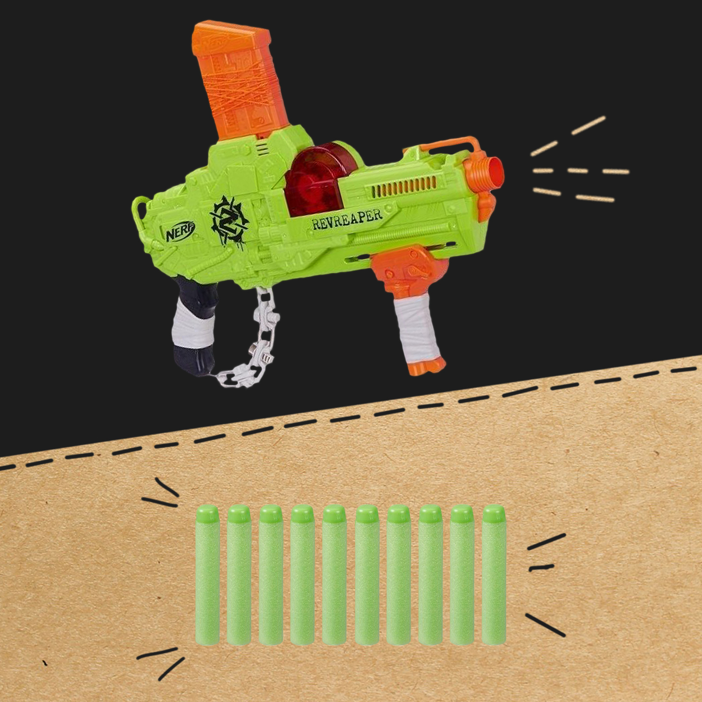 Бластер Нерф Зомби Страйк Ордовик, Nerf Zombie Strike Doominator Blaster