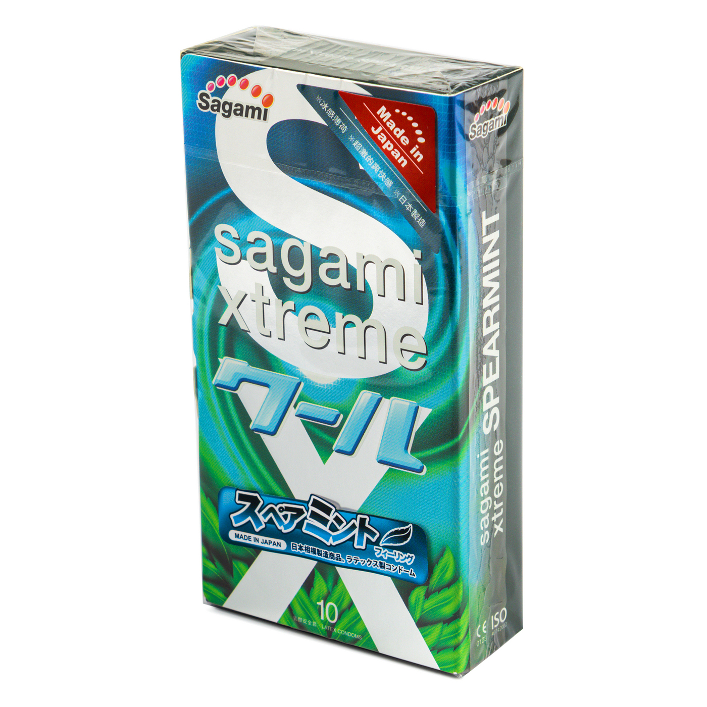 Sagami Xtreme Mint 10 шт. Презервативы с ароматом мяты, латекс 0,04 мм